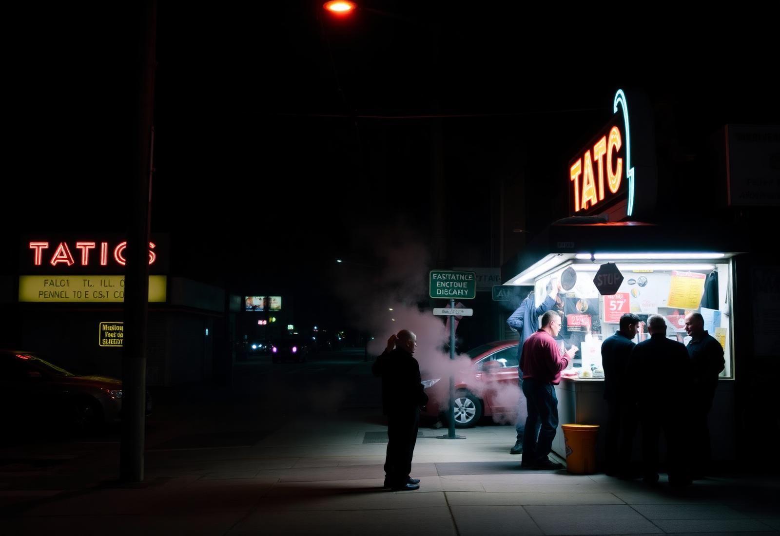 East LA taco stand at night